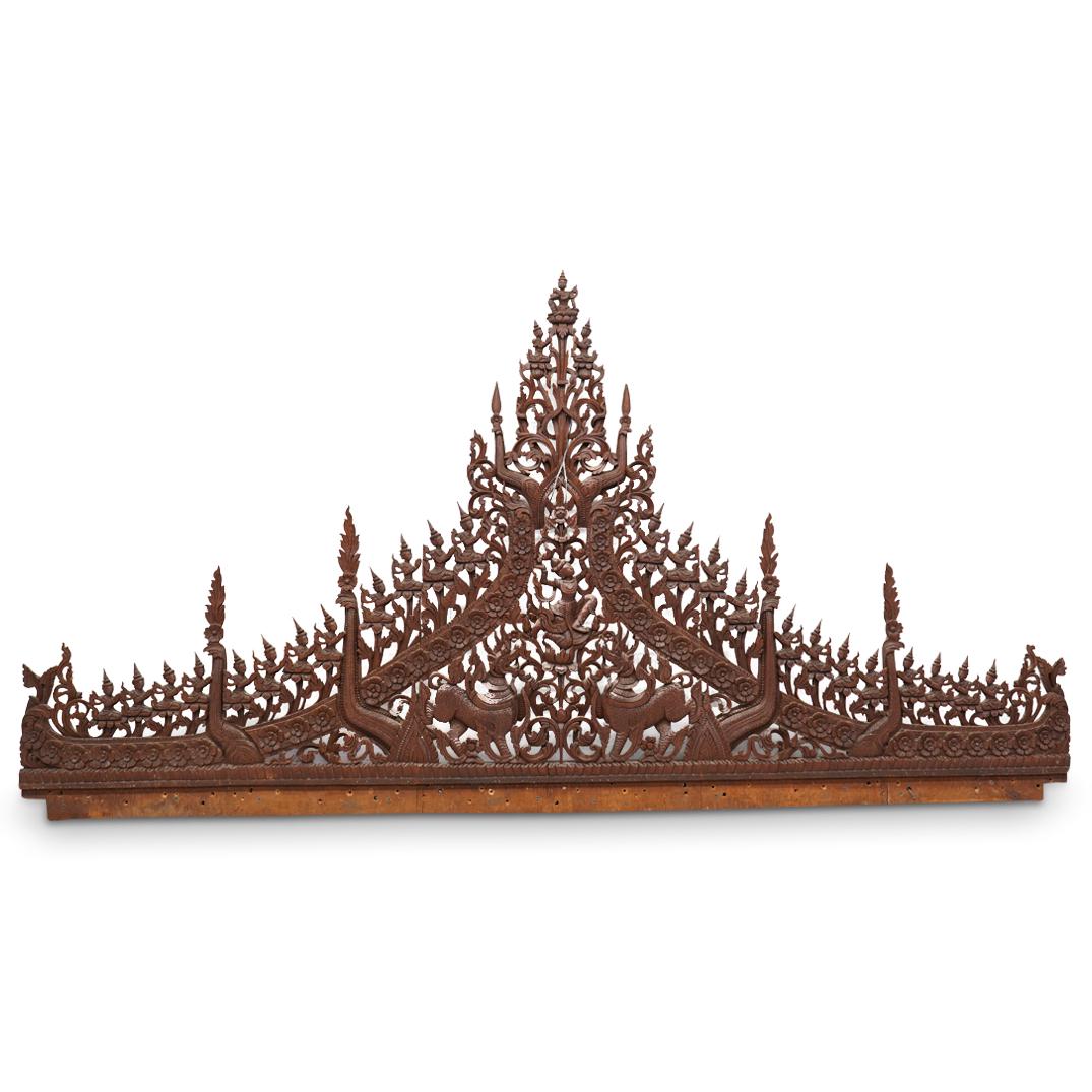 Balinese Carved Wood Wall Ornament (1 of 7)