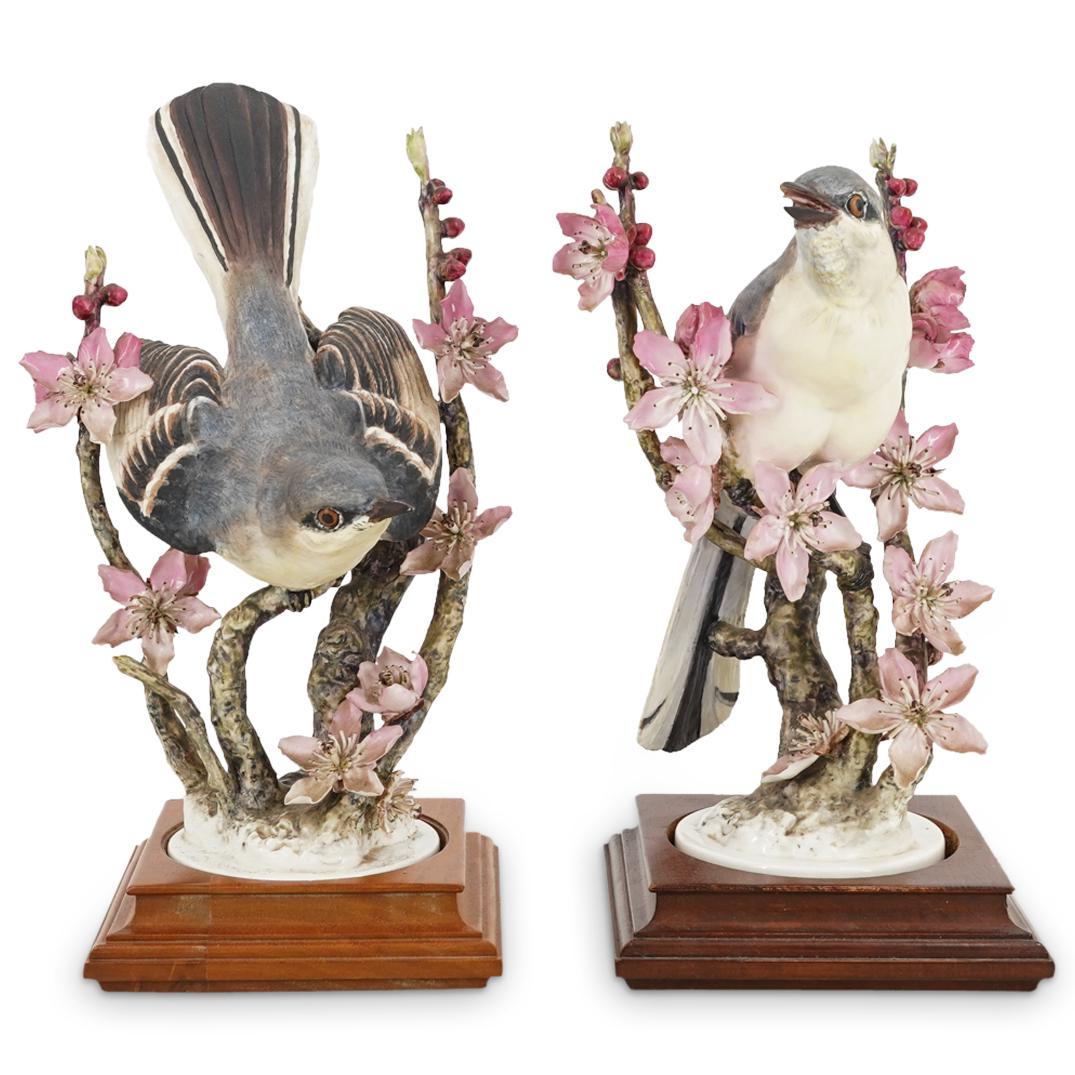 Pair Of Royal Worcester "Mockingbird" Porcelain Sculptures (1 of 12)