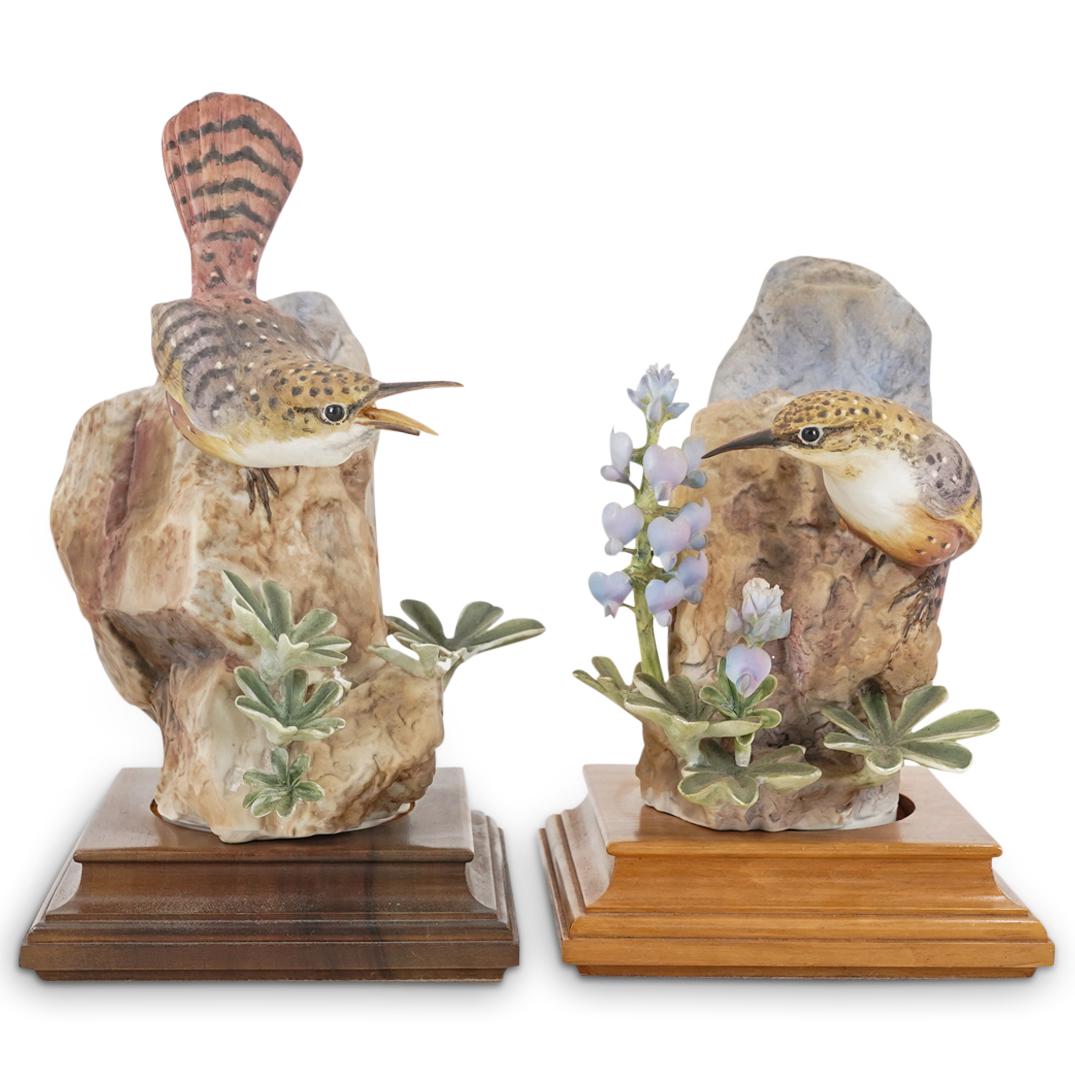 Pair Of Royal Worcester "Canyon Wren W/ Wild Lupin" Sculpture (1 of 7)