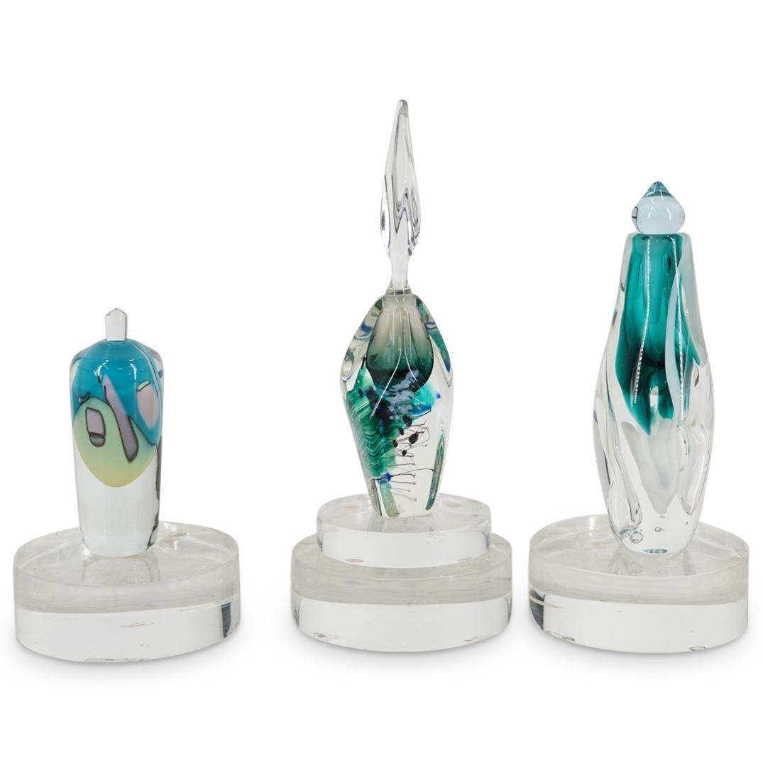 (3 Pc) Magdanz Shapiro & R. Jolley Art Glass Perfume Bottles (1 of 7)