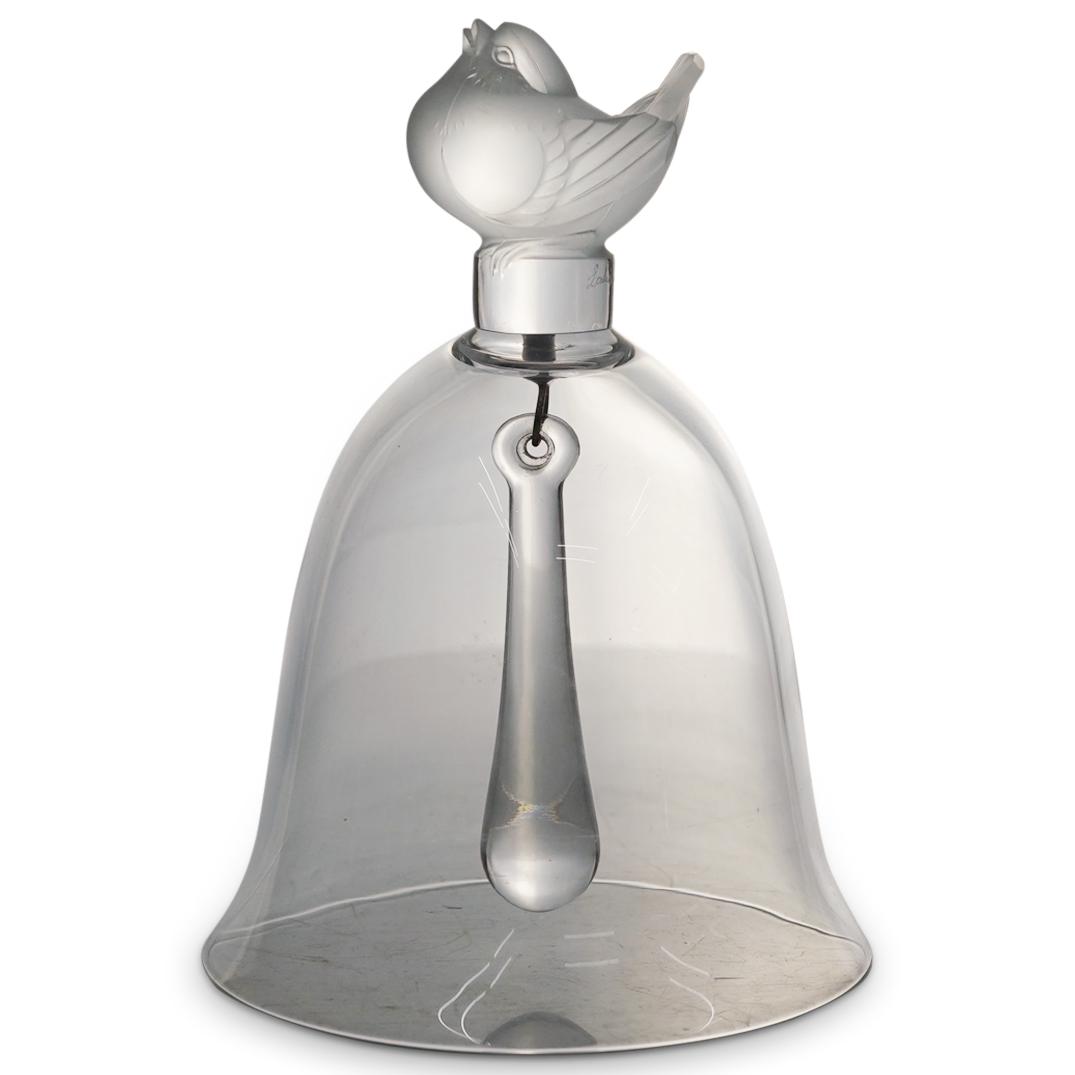 Lalique Crystal "Sparrow" Bird Table Bell (1 of 4)