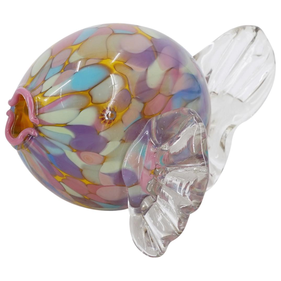 Mark Eckstrand 1994 Blown Art Glass Fish Purple (1 of 3)