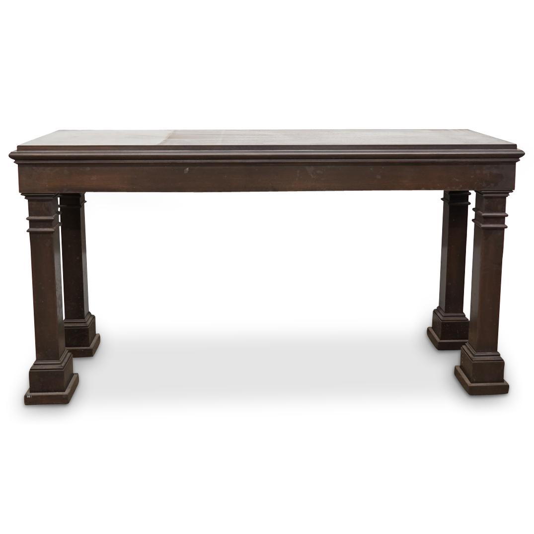 Modern Dark Brown Wood Console Table (1 of 6)