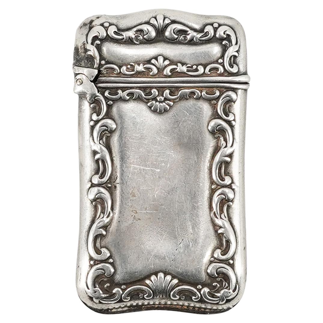 Antique Sterling Silver Match Holder (1 of 3)