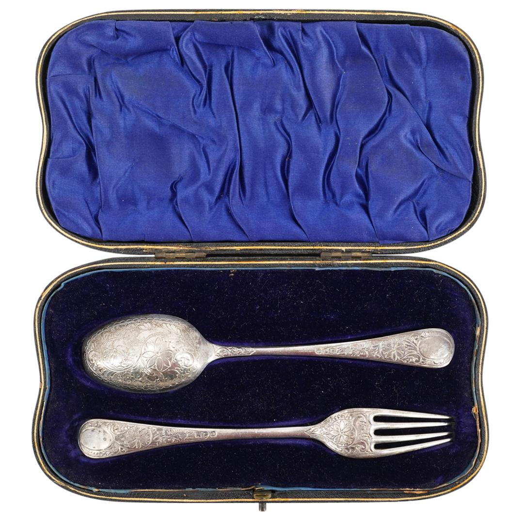 English Antique Sterling Children Silverware Set (1 of 6)