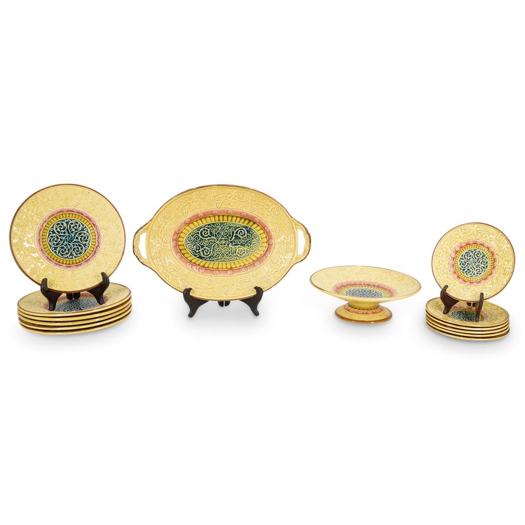 (14 Pc) Gs Zell German Glazed Majolica Serving Set (1 of 8)