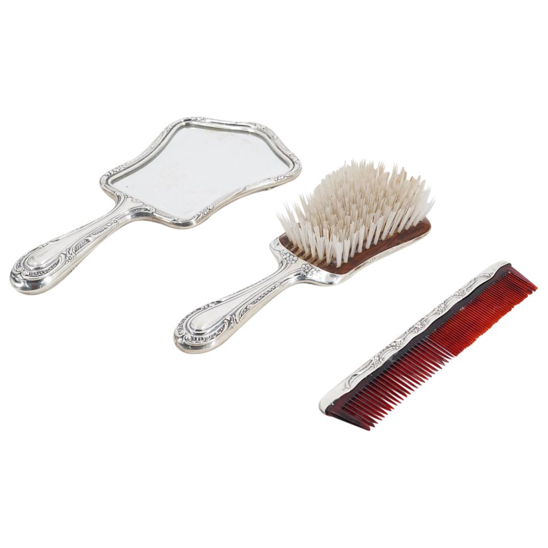 (3 Pc) Gorham Sterling Silver Vanity Set (1 of 7)