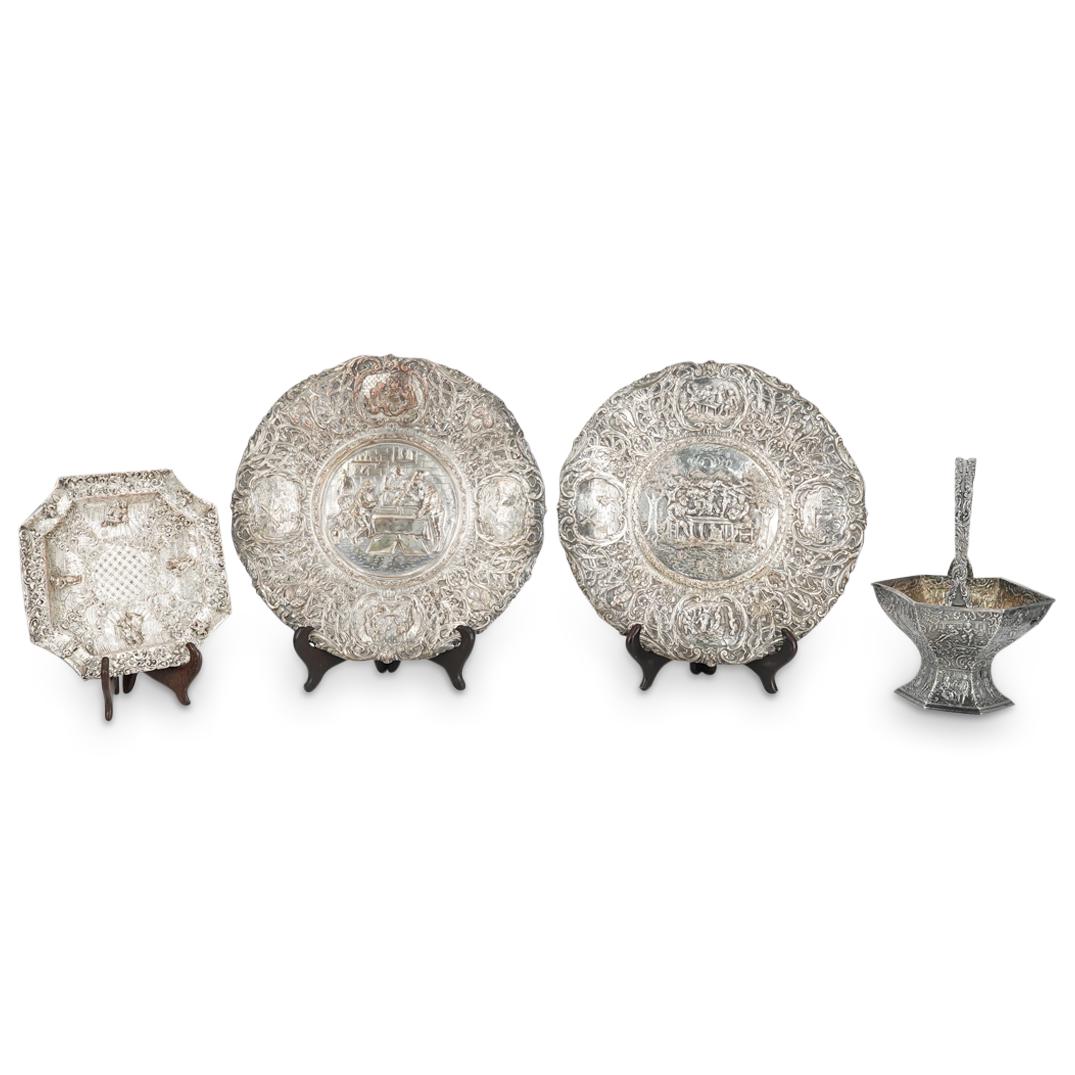 (4 Pc) International Silver Co Silver Plated Dishes And Basket (1 of 8)