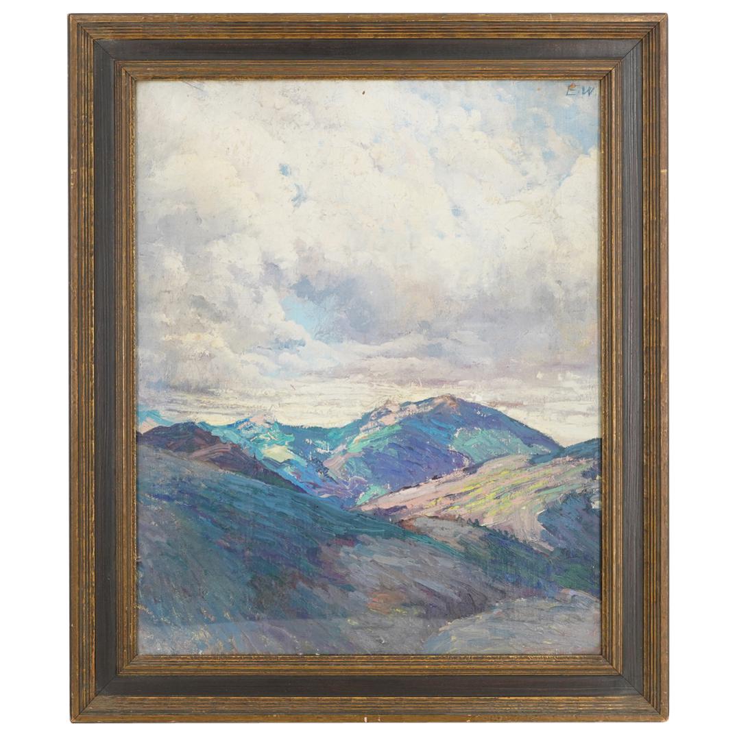 Signed E. W. Landscape Oil Painting On Canvas (1 of 6)