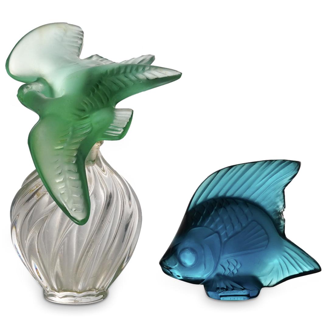 (2 Pc) Lalique Crystal Grouping Set (1 of 3)