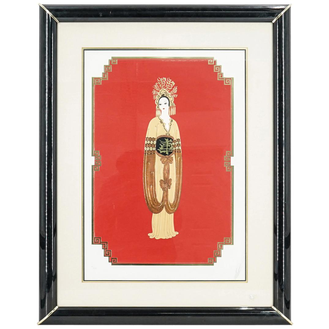 Romain de Tirtoff "Erte" (Russian, 1892) "Plum Blossom" Limited Edition Serigraph (1 of 6)