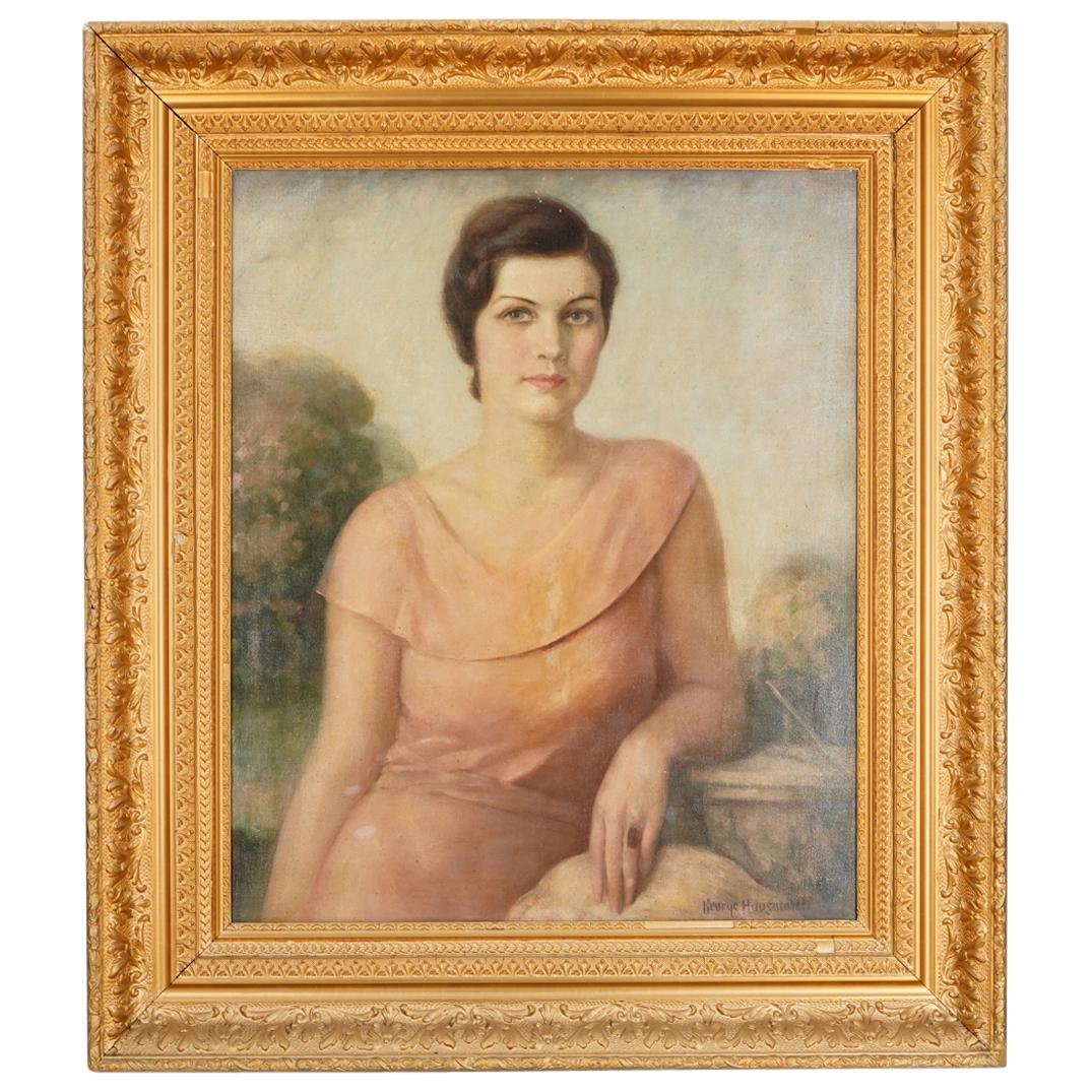 George Hausmann (20th C.) Portrait Oil On Canvas (1 of 8)