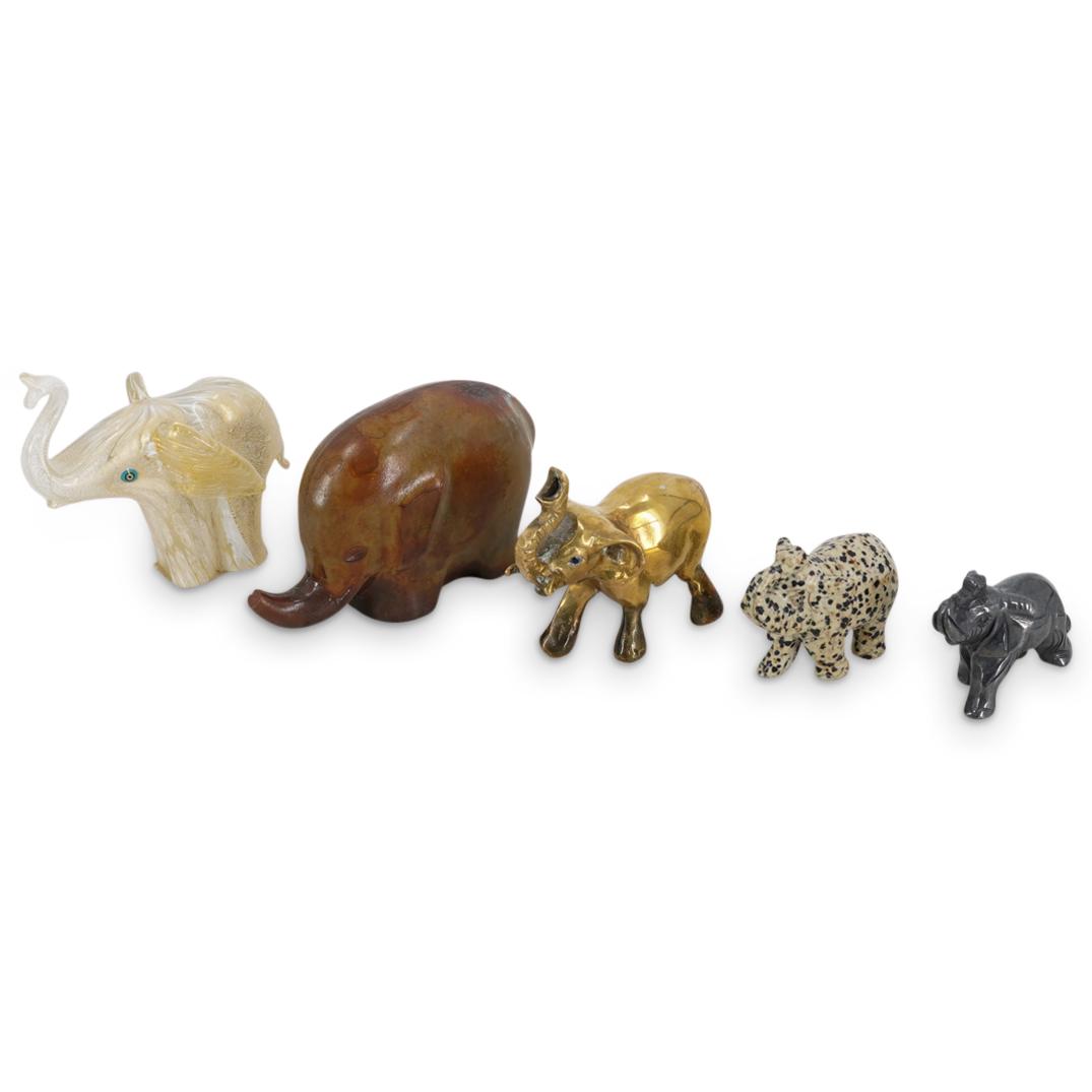 (5 Pc) Collection Of Elephant Figurines (1 of 7)