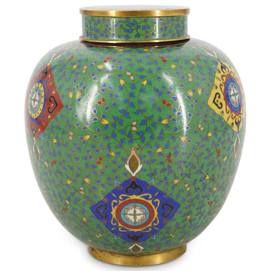 Antique Chinese Cloisonne Ginger Jar (1 of 6)