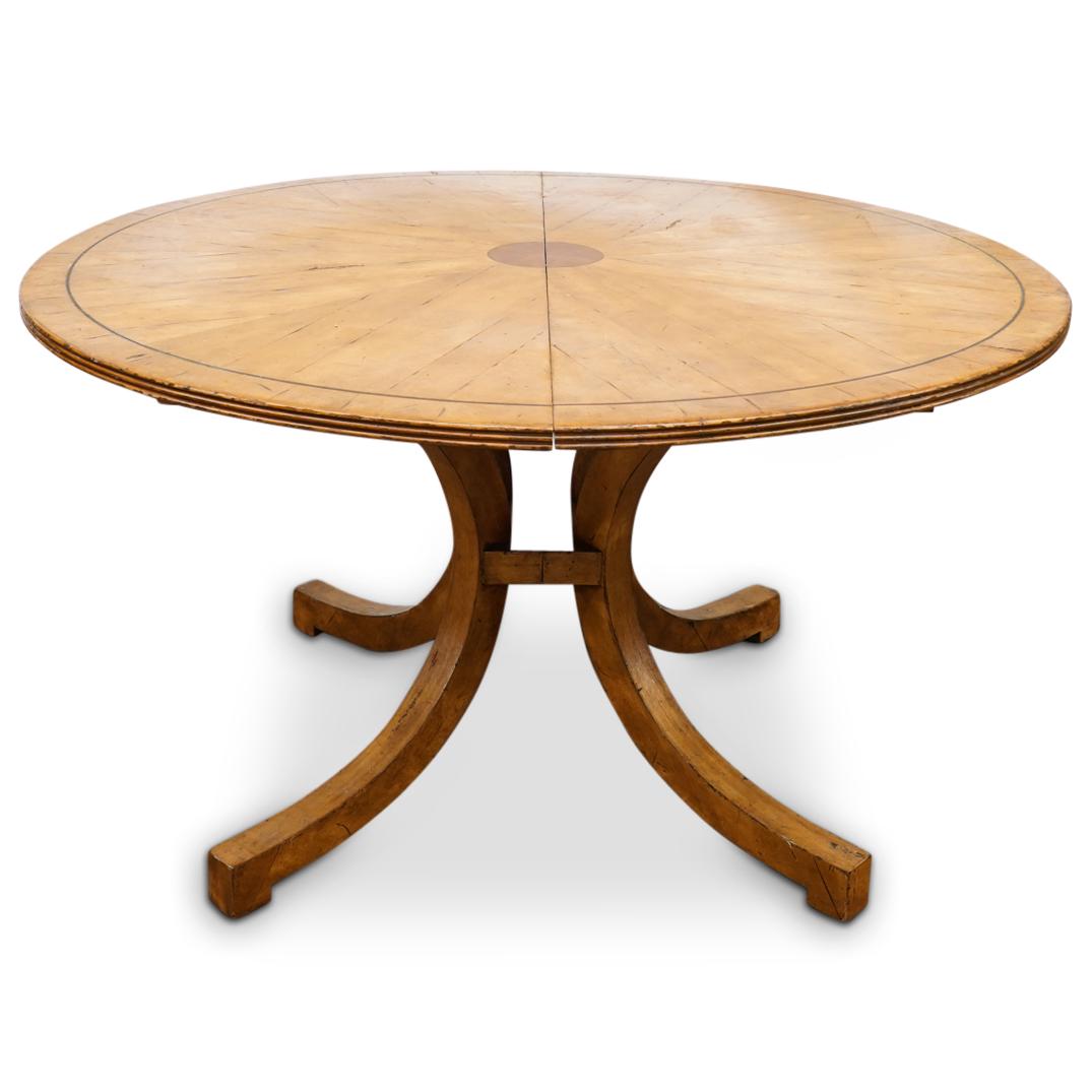 Round Wood Extendable Dining Table (1 of 9)