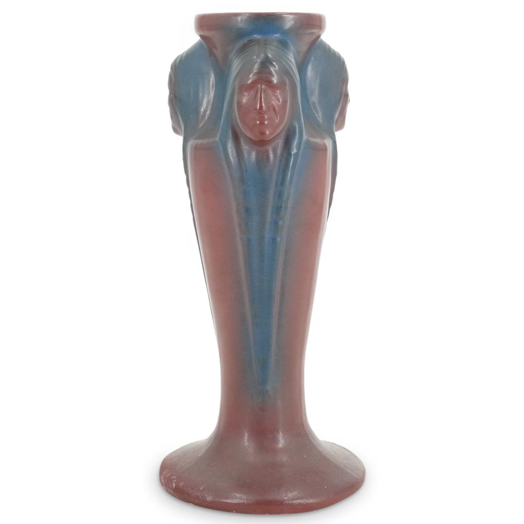Vintage Van Briggle Art Pottery Mask Vase (1 of 6)