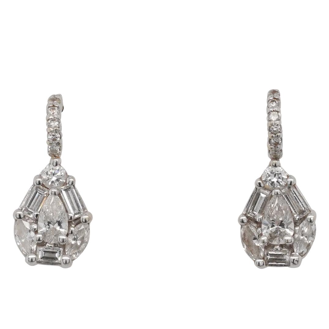 Pair of 14k Gold and Diamond Earrings (1 of 3)