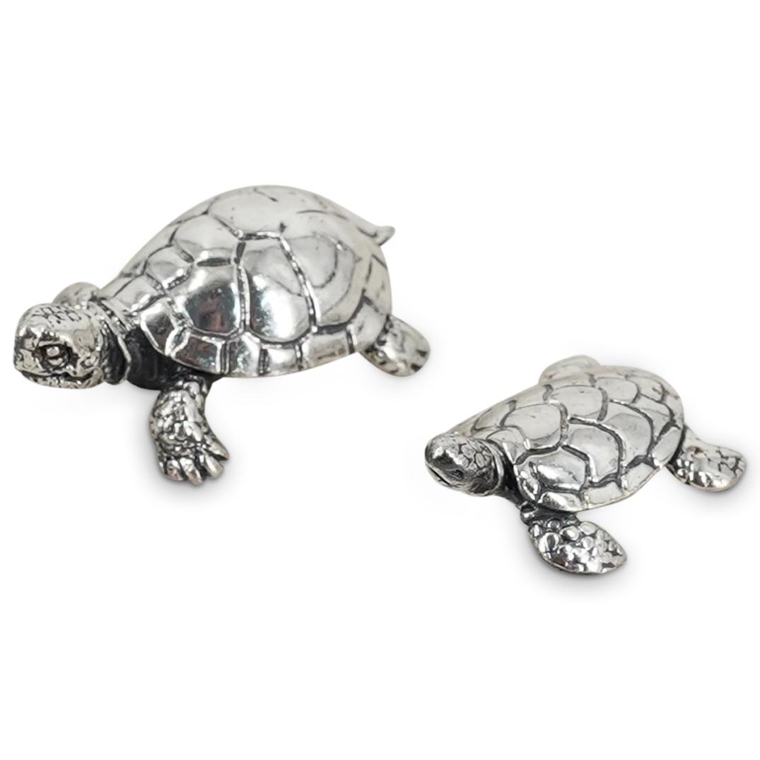 (2Pc) Minitrue Sterling Silver Turtles (1 of 5)