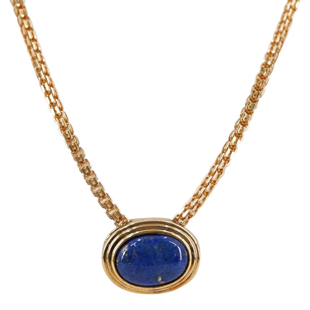 Italian Sterling Silver Lapis Pendant Necklace (1 of 4)