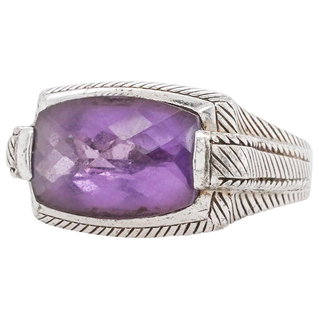 Judith Ripka Sterling Silver and Amethyst Ring (1 of 3)