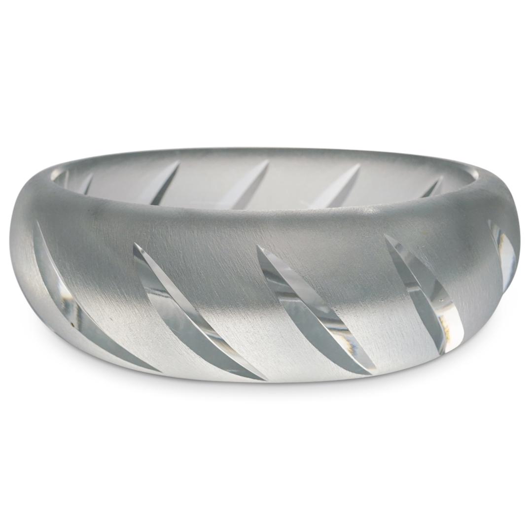 Lalique Frosted And Clear Glass Bowl (1 of 4)