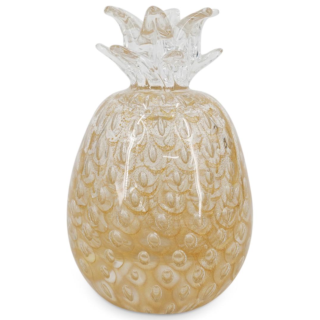 Signed Murano Glass Pineapple Sculpture (1 of 6)