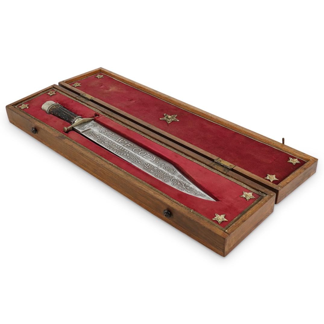 Possibly Buffalo Bill Rough Riders Presentation Bowie Knife (1 of 14)