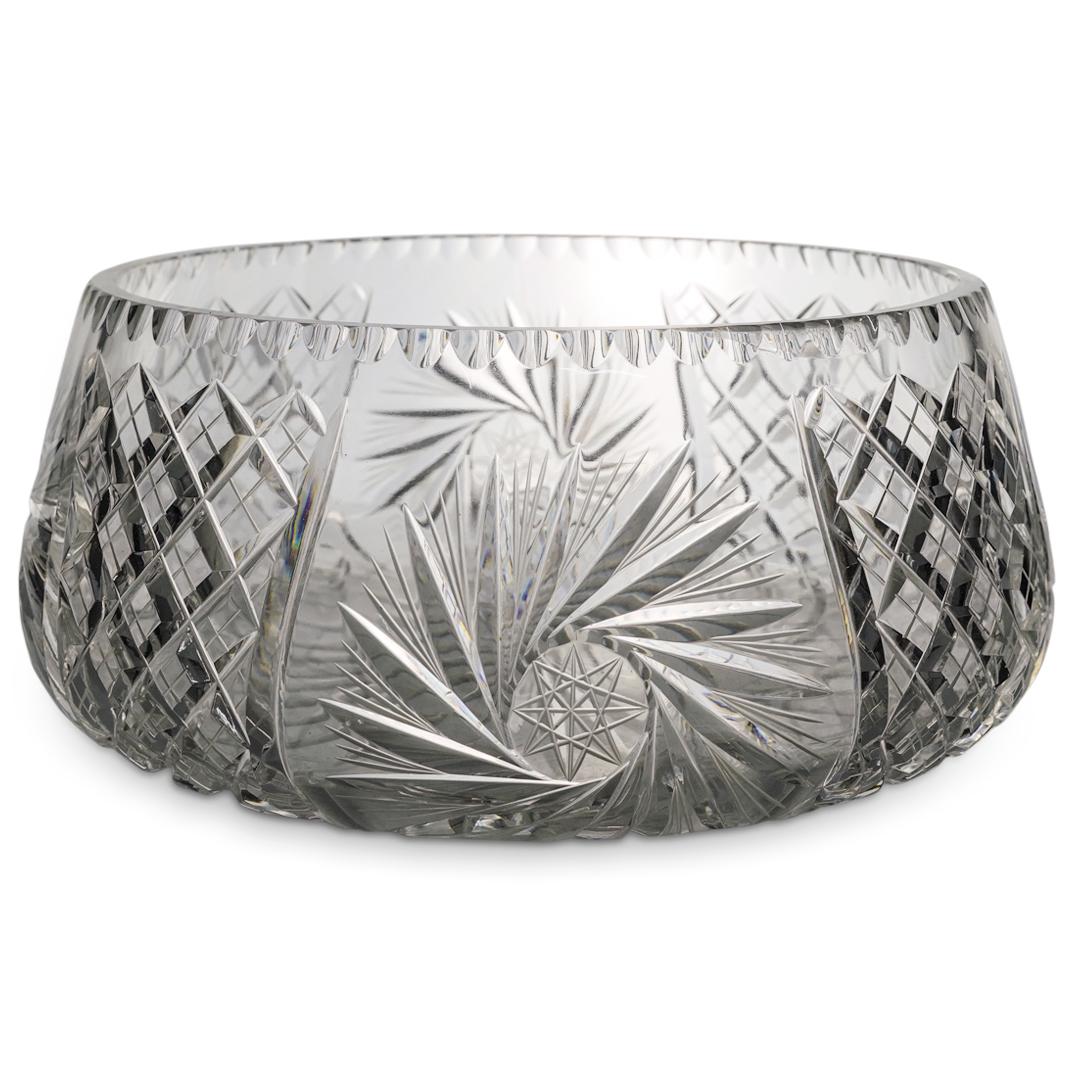 Antique American Brilliant Crystal Glass Centerpiece Bowl (1 of 5)