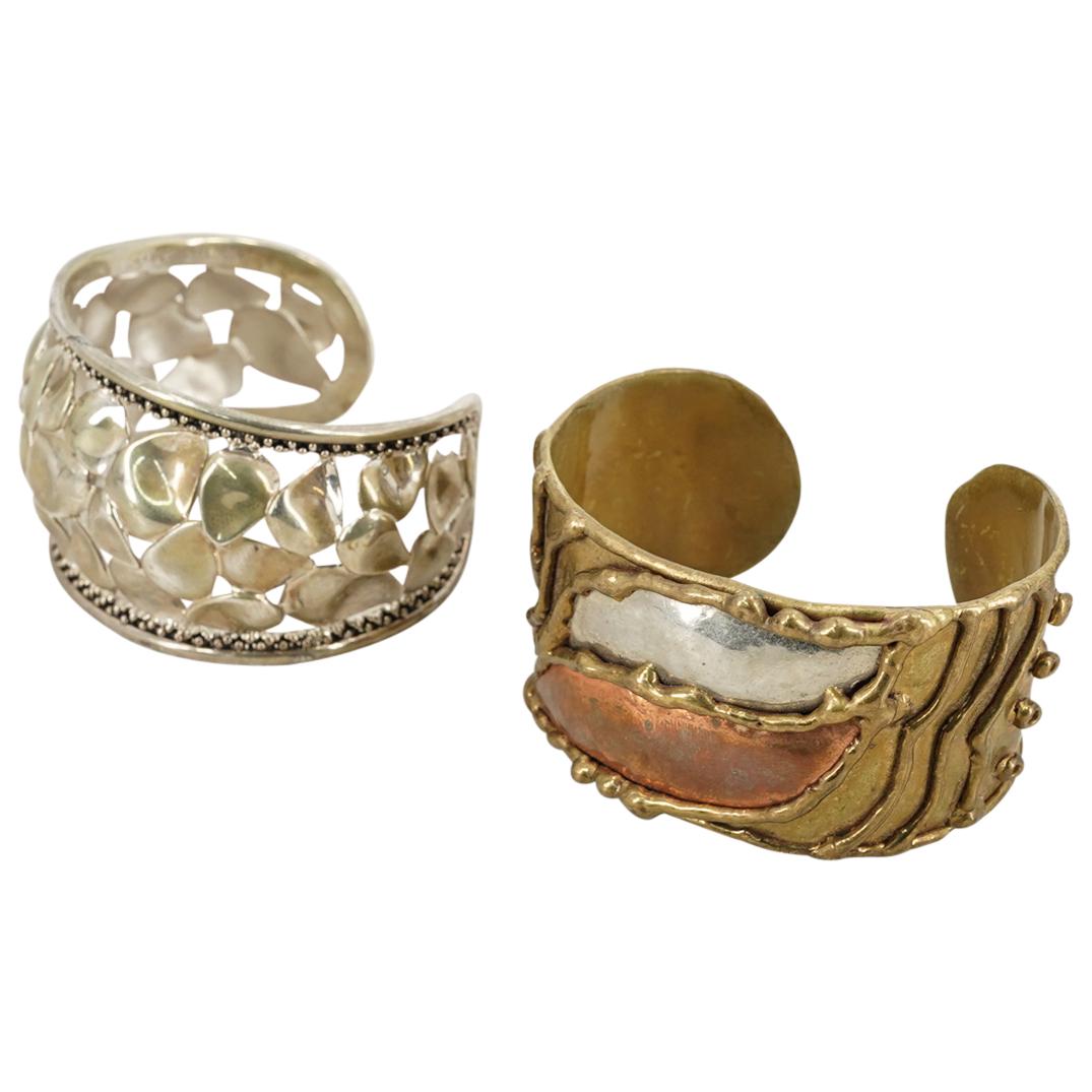 (2 Pc) Michael Dawkins And Brutalist Cuff Bracelets (1 of 6)