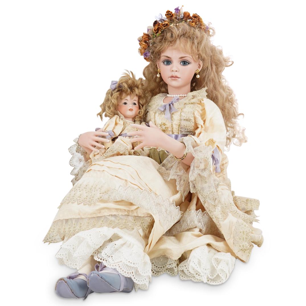 Jan McLean Original Porcelain Doll On Stand, Marked 1 of 1 (1 of 7)