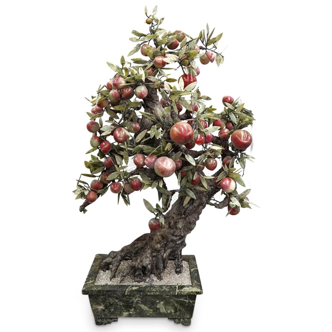 Large Chinese Jade And Hardstone Tree (1 of 11)
