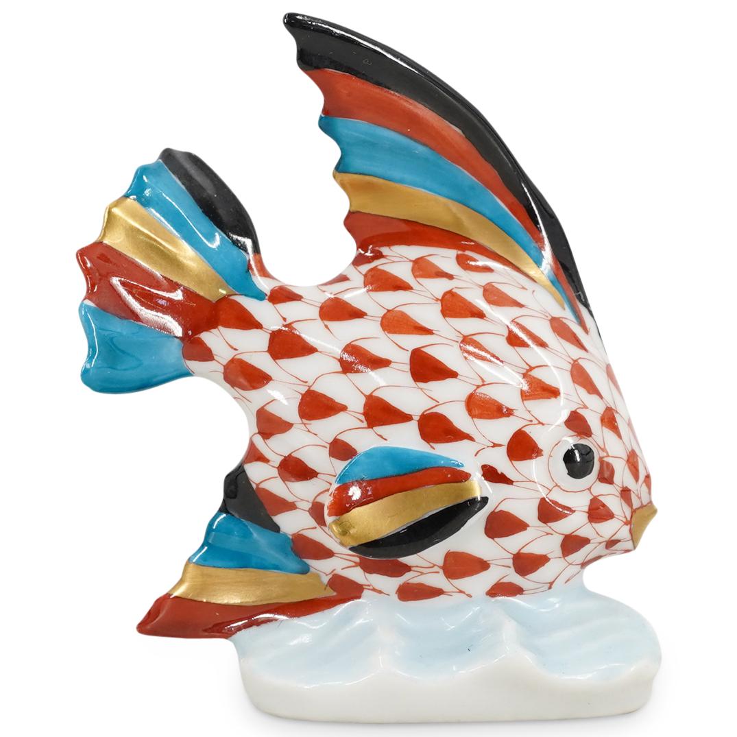 Herend Porcelain Red Fishnet Angelfish Figurine (1 of 3)