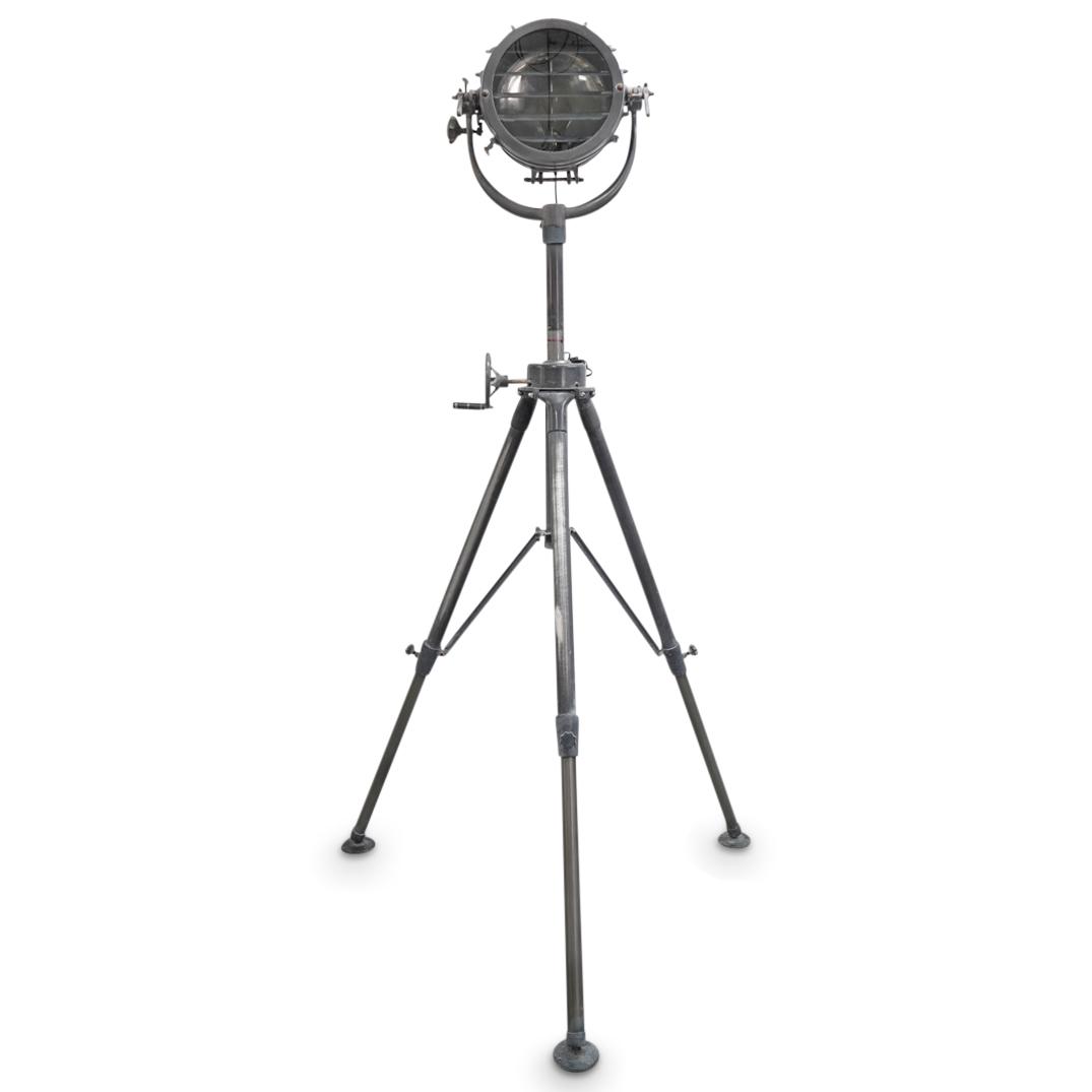 Large Vintage Industrial Marine Signal Lamp With Tripod Base (1 of 14)