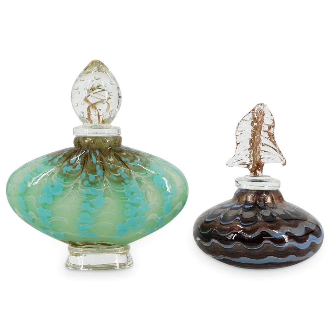 (2 Pc) Large Murano Art Glass Perfume Bottles (1 of 12)
