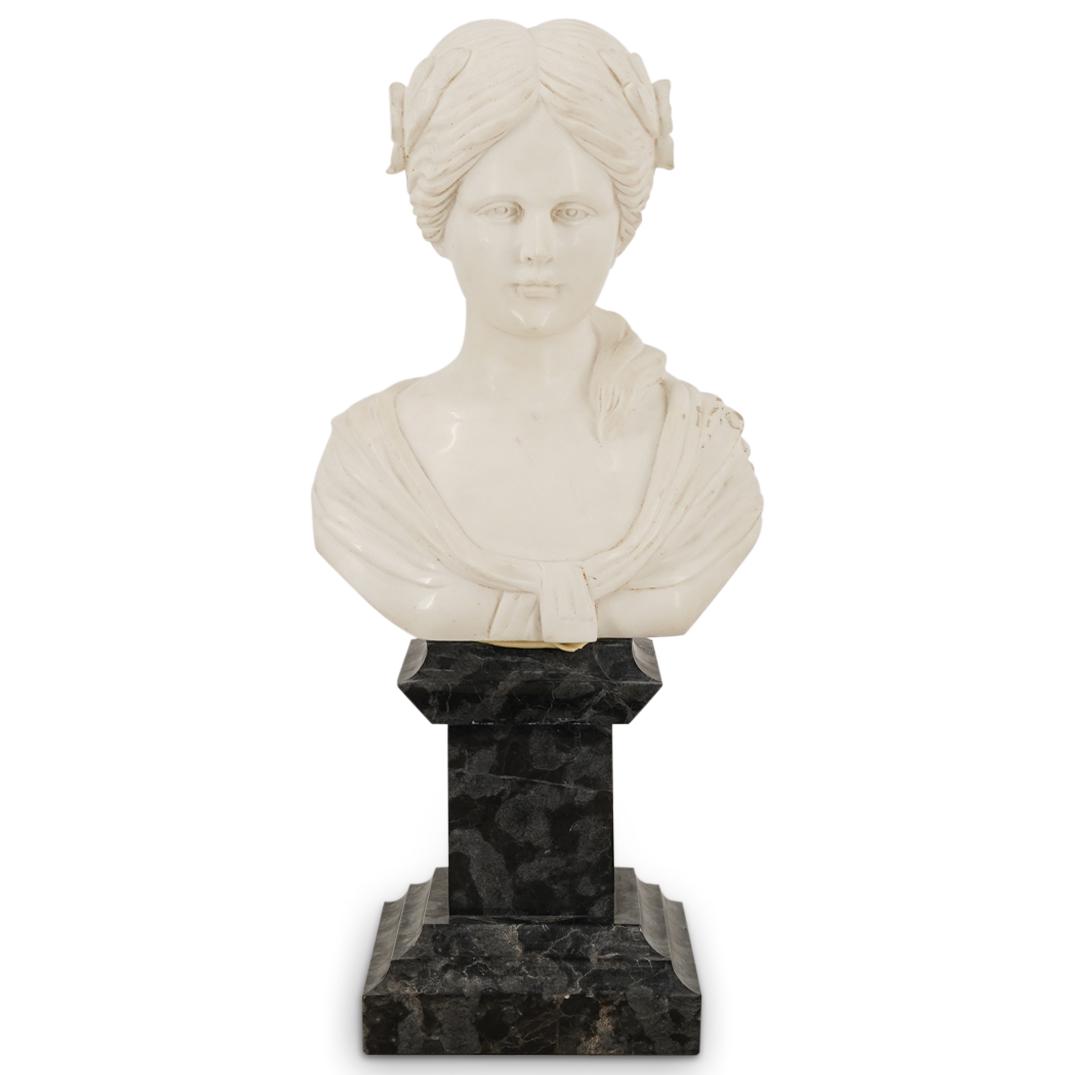 20th Cent. Neoclassical Style Maiden Marble Bust (1 of 5)