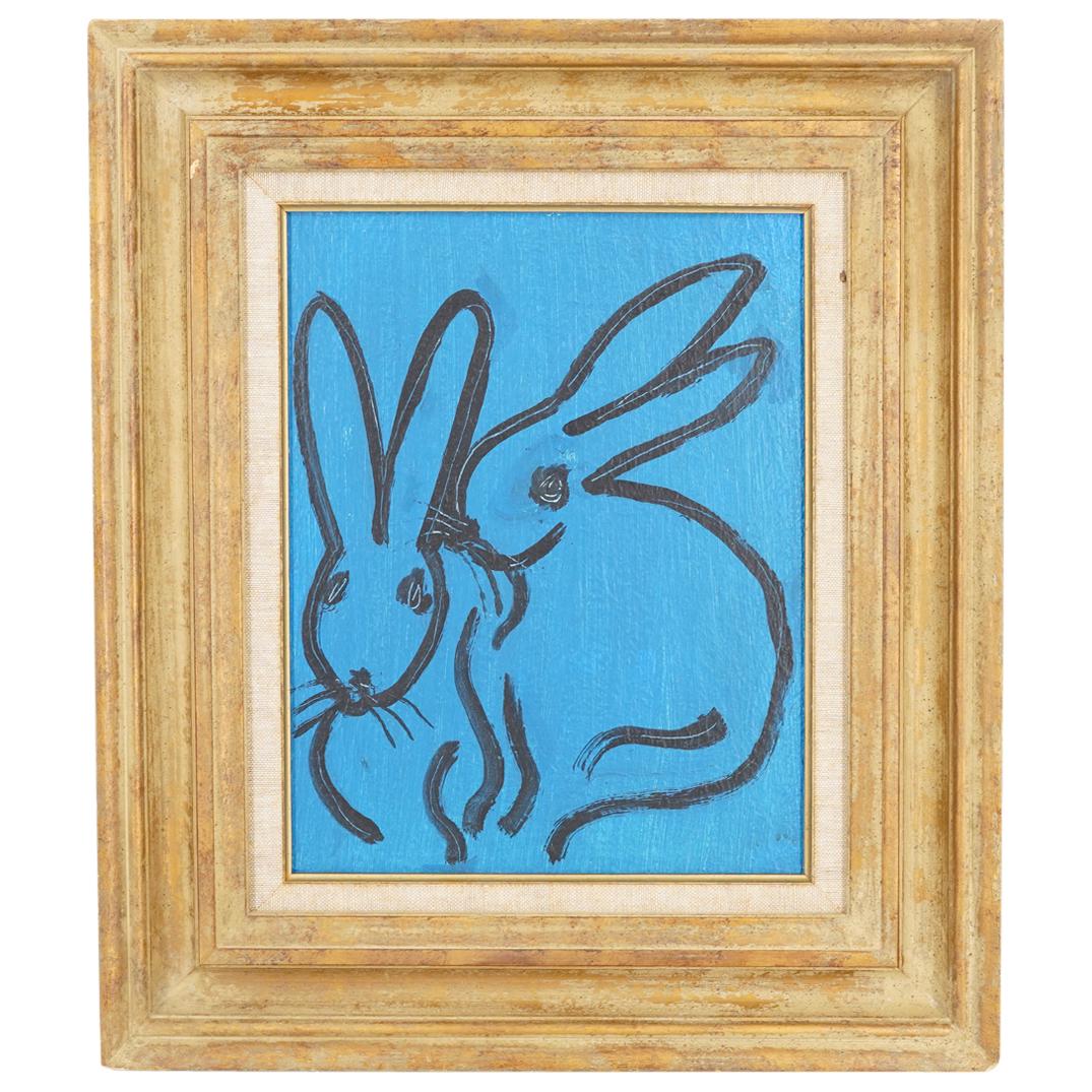 Attr. To Hunt Slonem (B. 1951) Rabbits Oil On Canvas (1 of 3)