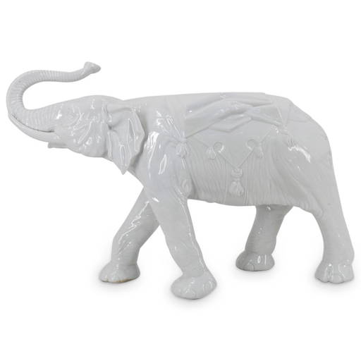 Large Antique Dresden Porcelain Elephant Statue (0024) on Dec 06, 2022