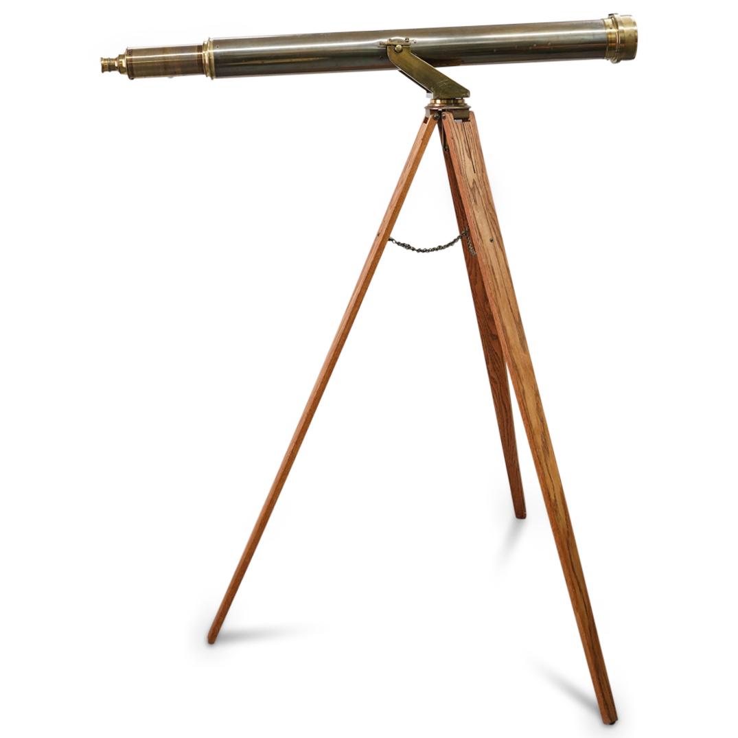 19th Cent. English Brass Telescope on Tripod (1 of 13)