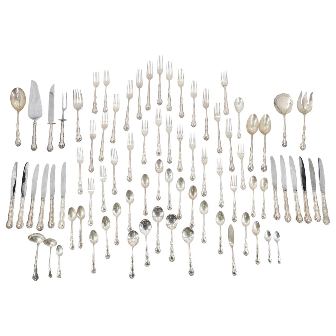 (92Pc) Gorham "Rondo" Sterling Silver Flatware Set (1 of 5)