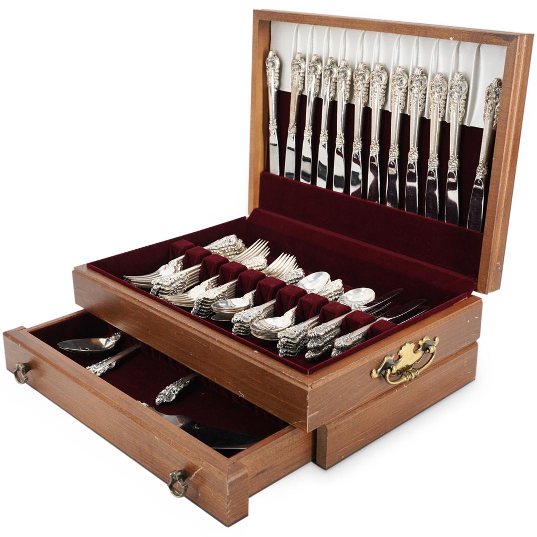 (71Pc) Wallace "Grand Baroque" Sterling Silver Flatware Set (1 of 11)