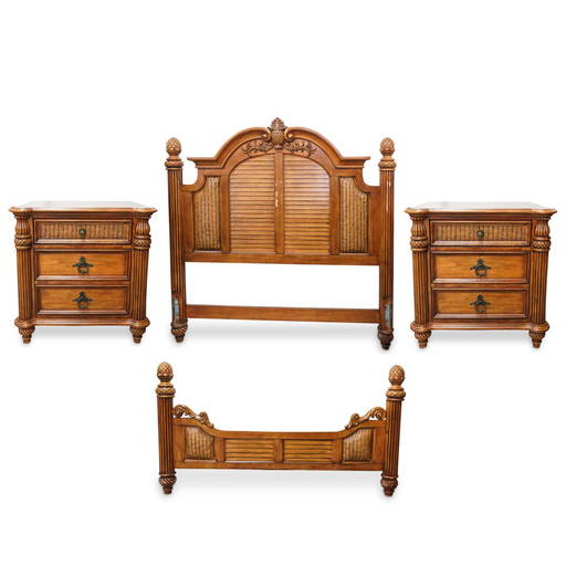 (3Pc) Endura Furniture Key West Tropical Bed Set (0125) on Dec 06