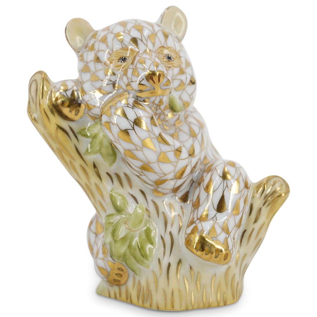 Herend 2002 Collector's Guild "Baby Giant Panda" Fishnet Figurine (1 of 3)