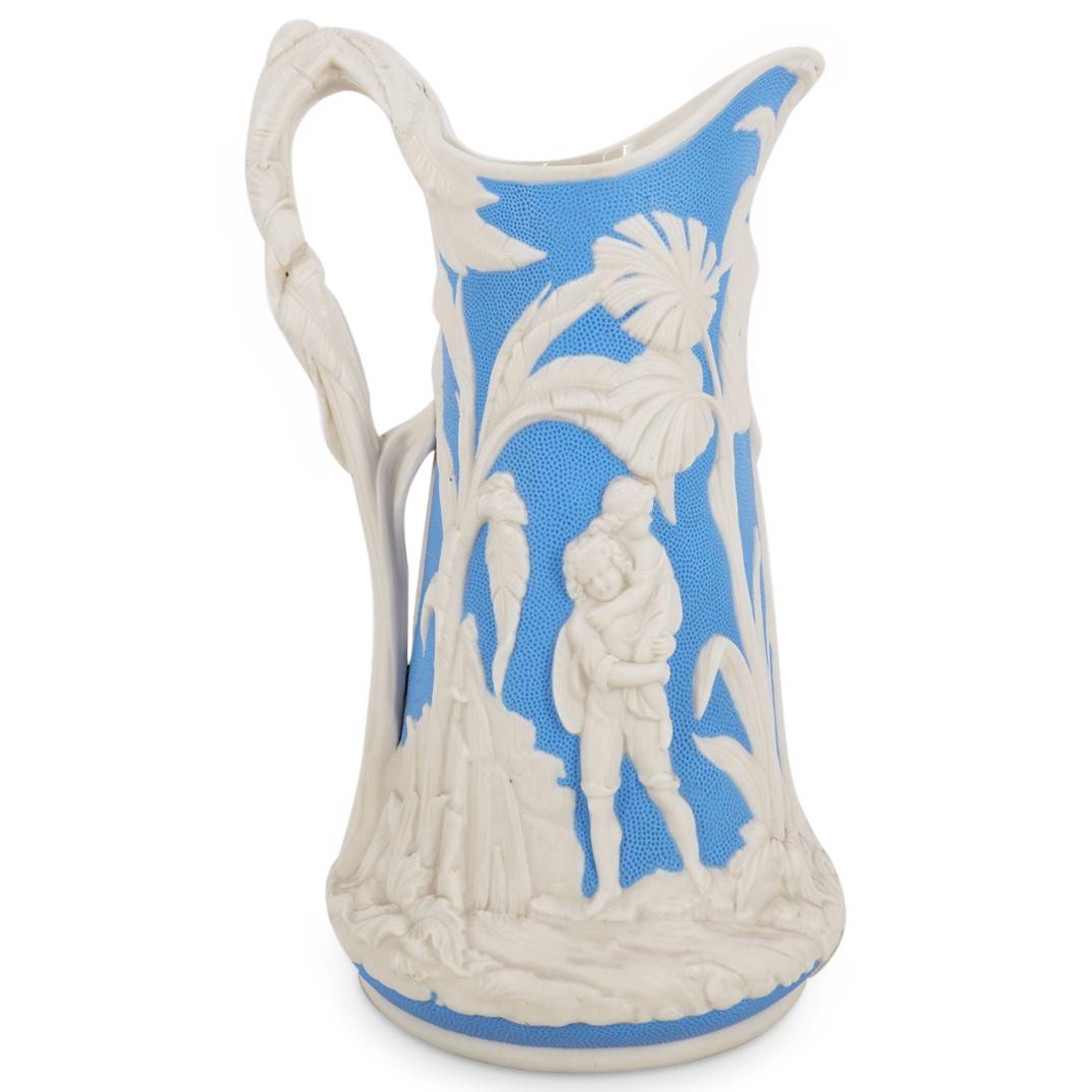Antique Parian Mayer Longport Figural Porcelain Pitcher (1 of 6)