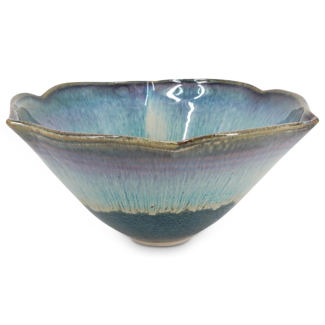 Flambe Glazed Ceramic Bowl (1 of 5)