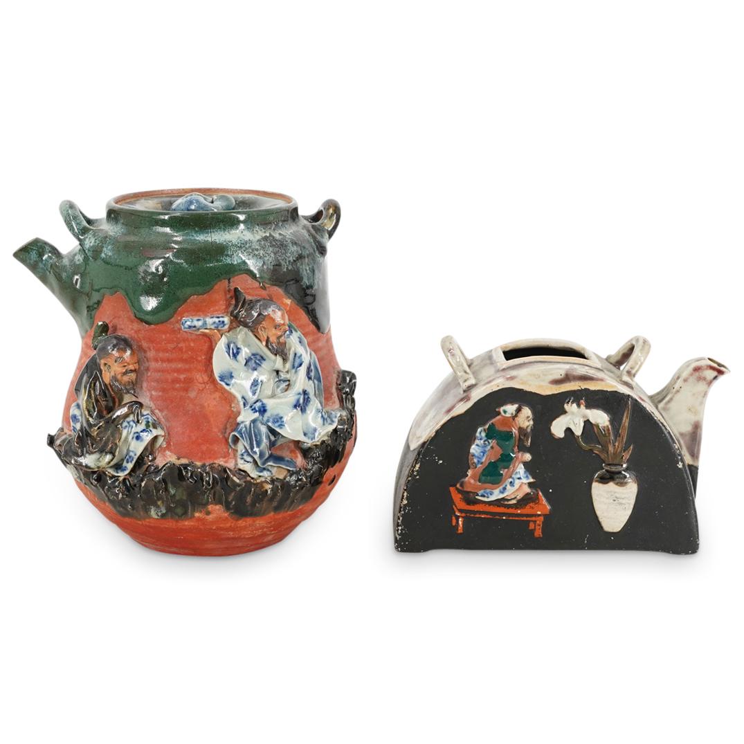 (2Pc) Sumida Gawa Pottery Tea Pots (1 of 8)