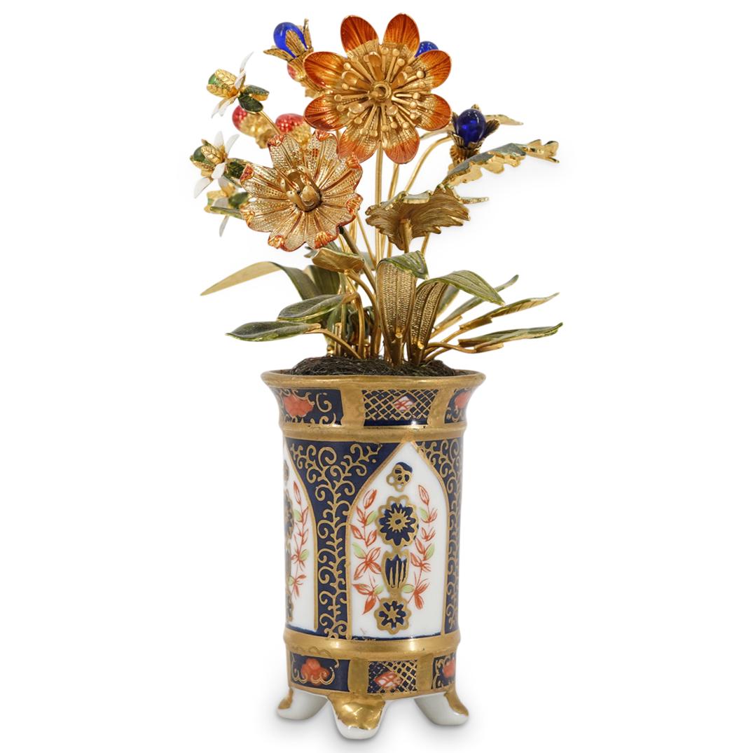 Jane Hutcheson Gorham Fleurs des Siecles Flower Bouquet & Porcelain Vase (1 of 6)