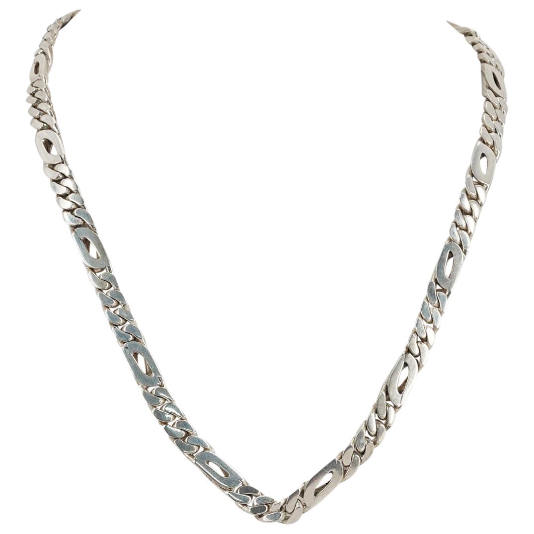 Vintage Sterling Silver Cuban Link Necklace (1 of 3)