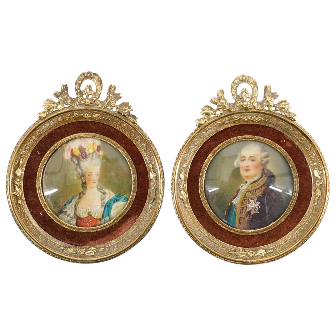 Antique French Miniature Portrait Paintings (1 of 4)