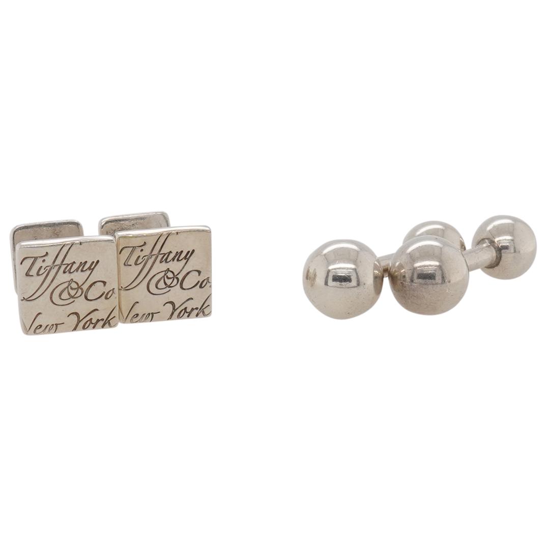 (4 Pc) Tiffany and Co. Sterling Silver Cufflinks (1 of 4)