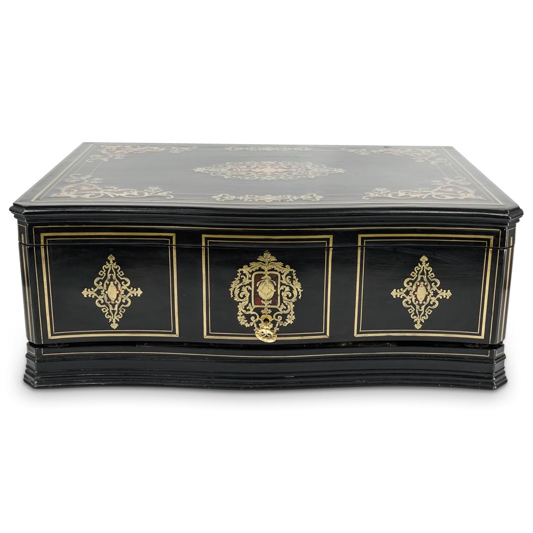 Large Antique French Boulle Document Box (1 of 11)
